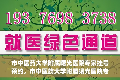 市中医药大学附属曙光医院专家挂号预约，市中医药大学附属曙光医院专家挂号预约攻略解析