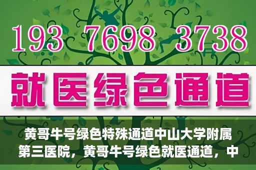 黄哥牛号绿色特殊通道中山大学附属第三医院，黄哥牛号绿色就医通道，中山大学附属第三医院特色服务解析