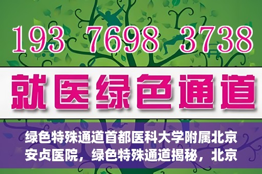 绿色特殊通道首都医科大学附属北京安贞医院，绿色特殊通道揭秘，北京安贞医院的医护力量与医疗实践