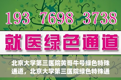 北京大学第三医院黄哥牛号绿色特殊通道，北京大学第三医院绿色特殊通道，黄哥牛号的探索与实践